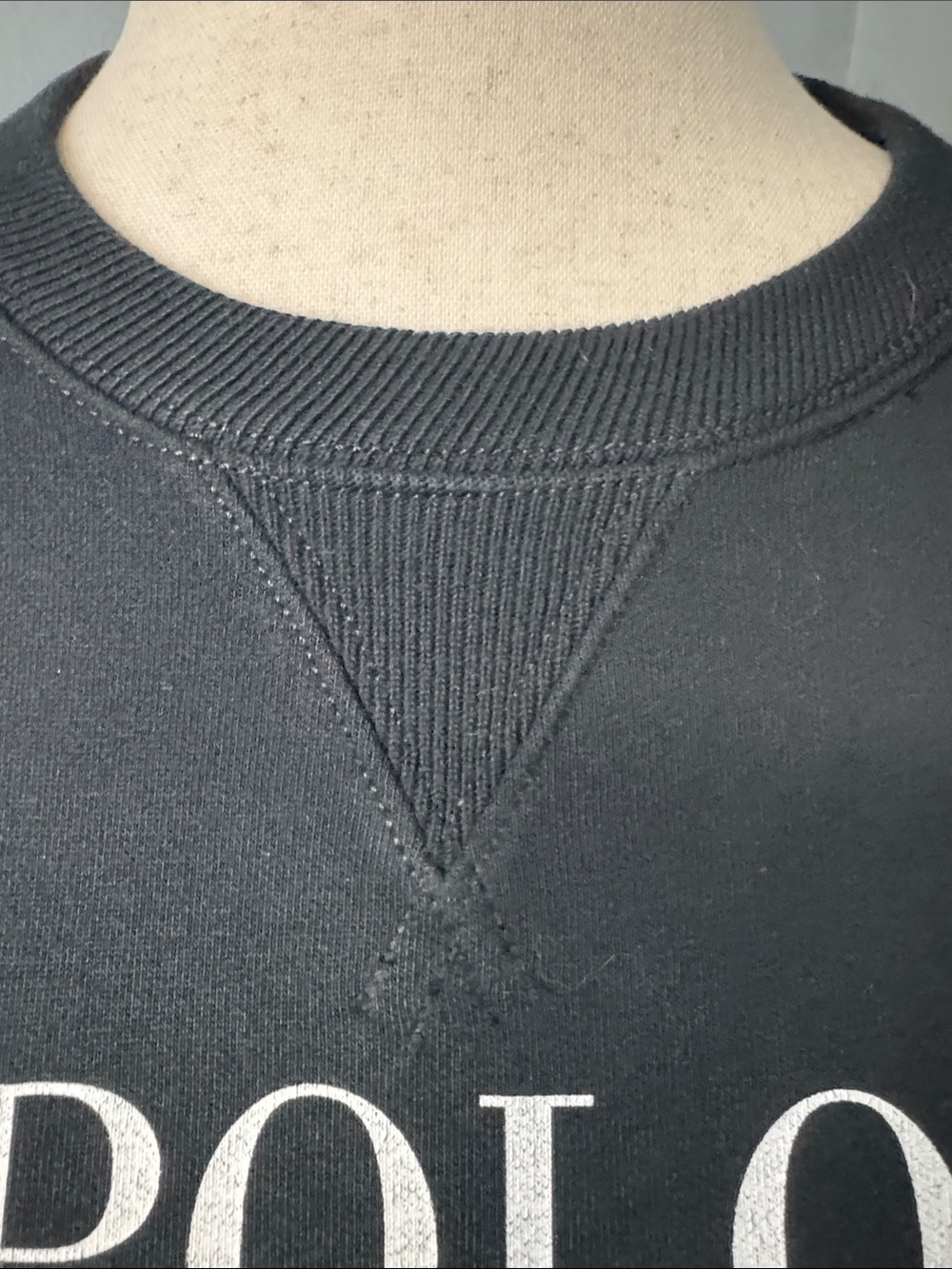 Polo by Ralph Lauren Black Cocoa Bear Graphic Crewneck Sweatshirt Sz S - Picture 6 of 8